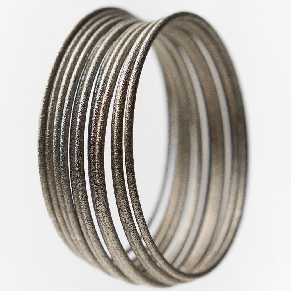 Zara pack of textured bangle bracelets